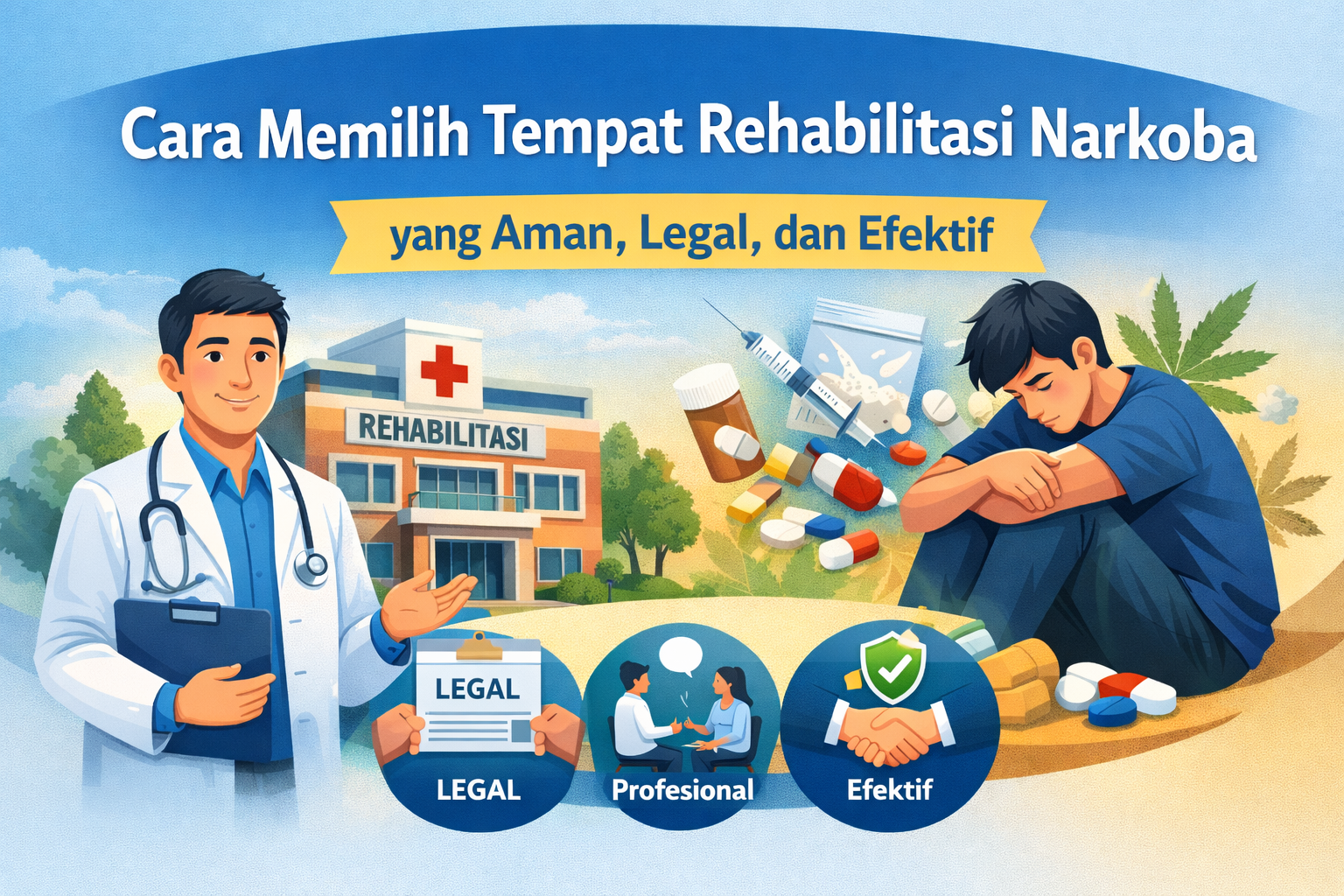 cara memilih tempat rehabilitasi narkoba yang aman, legal, dan efektif